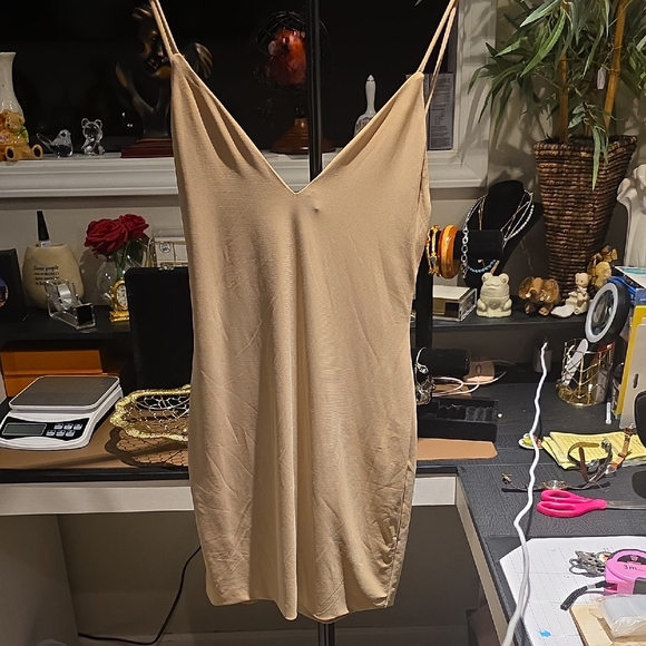 Lux Dresses & Skirts - Lux Tan Mini Dress